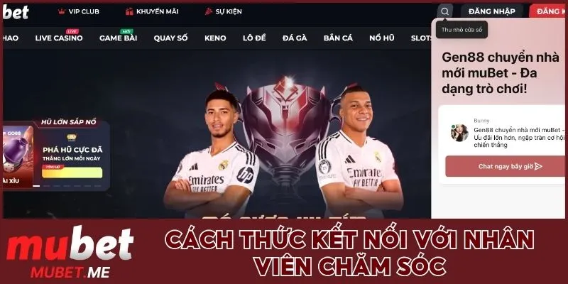 Cách thức kết nối với nhân viên chăm sóc