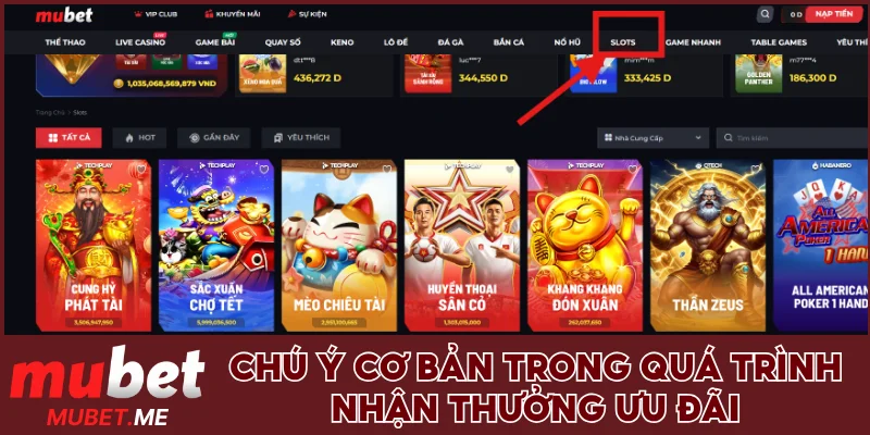 Chú ý cơ bản trong quá trình nhận thưởng ưu đãi