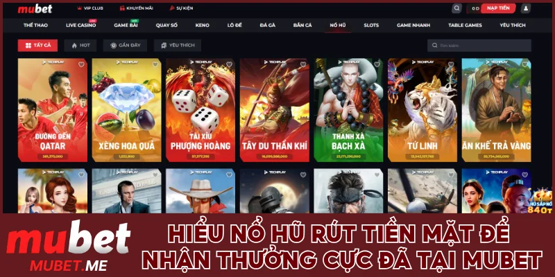 Nổ hũ rút tiền mặt