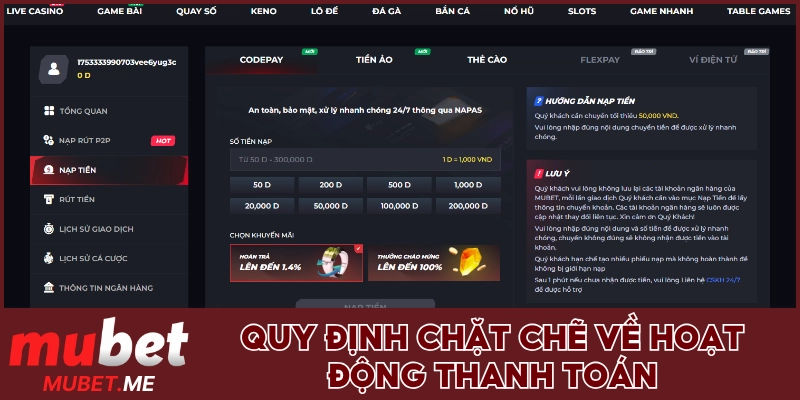 Quy định chặt chẽ trong hoạt động thanh toán